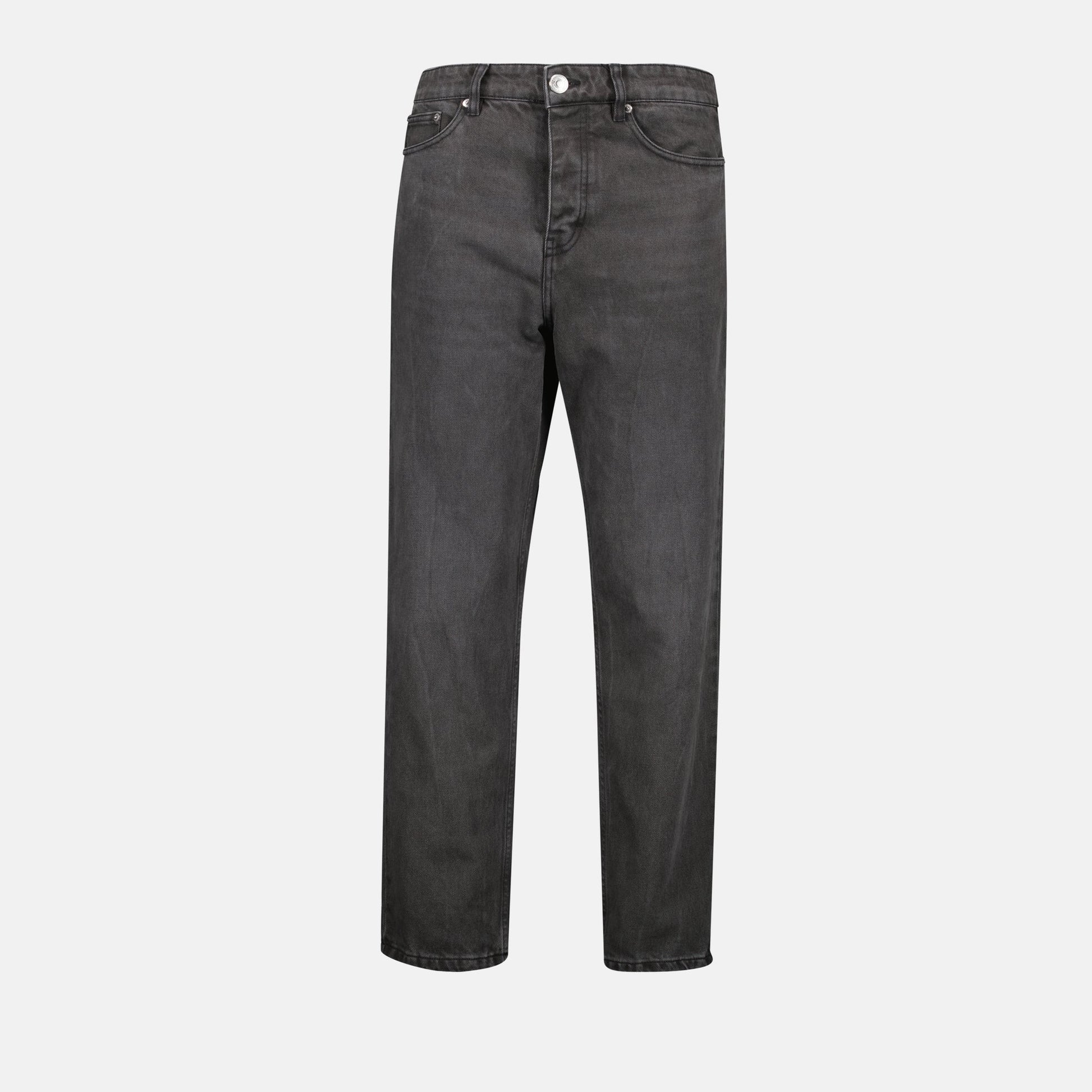 tapered jeans, cotton twill, five-pocket design, AMI Paris, carrot cut