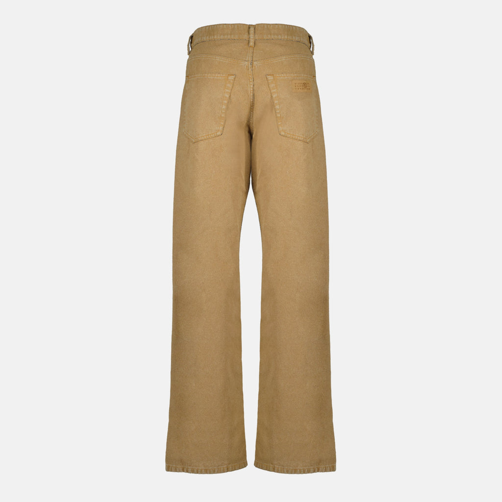 Image of Beige Wide-Leg Jeans by Mm6 for Women - Season Spring-Summer 2026 - Product detail view 1