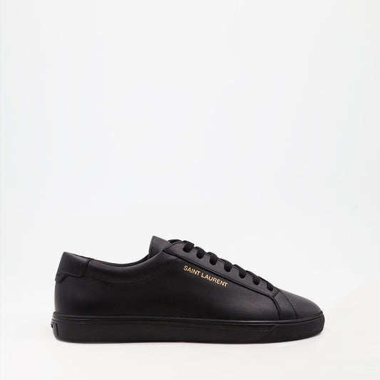 luxury sneakers, smooth leather, Saint Laurent sneakers, elegant footwear, designer sneakers