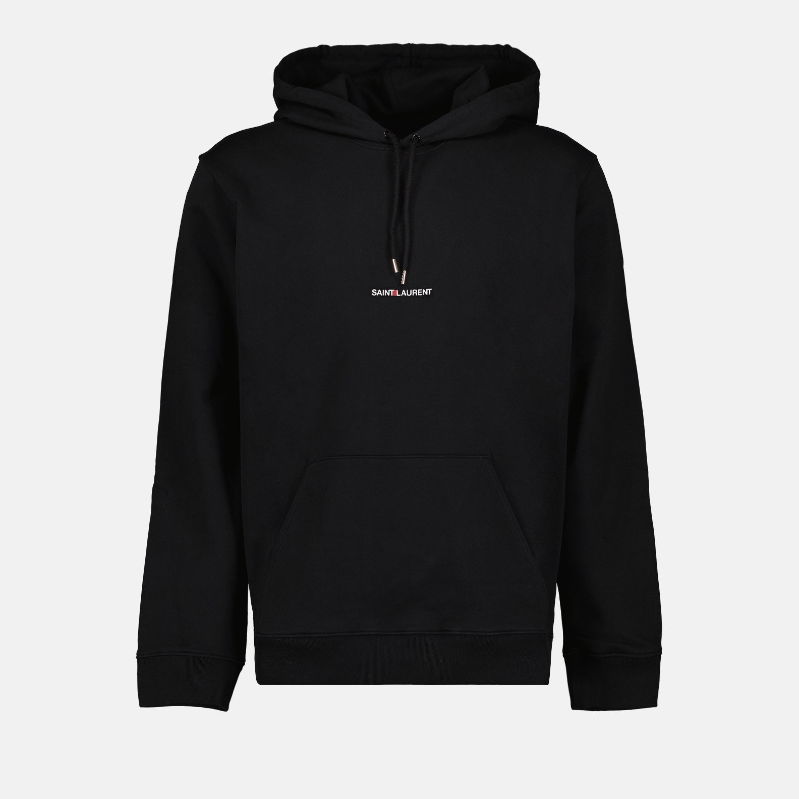 luxury hoodie, Saint Laurent hoodie, black logo hoodie, premium casual wear, designer streetwear