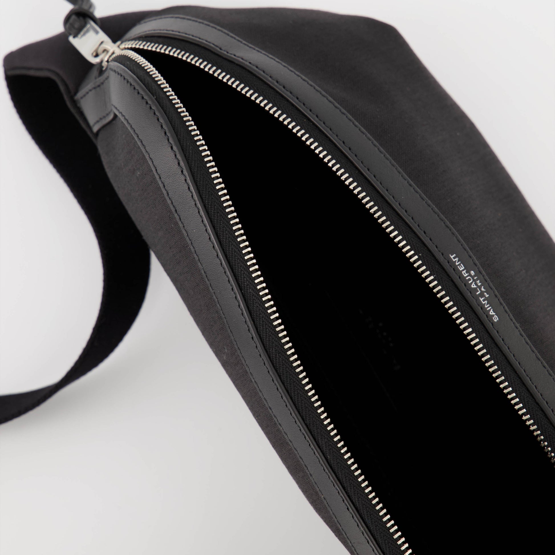 Saint Laurent, belt bag, black nylon bag, luxury accessories, designer bag