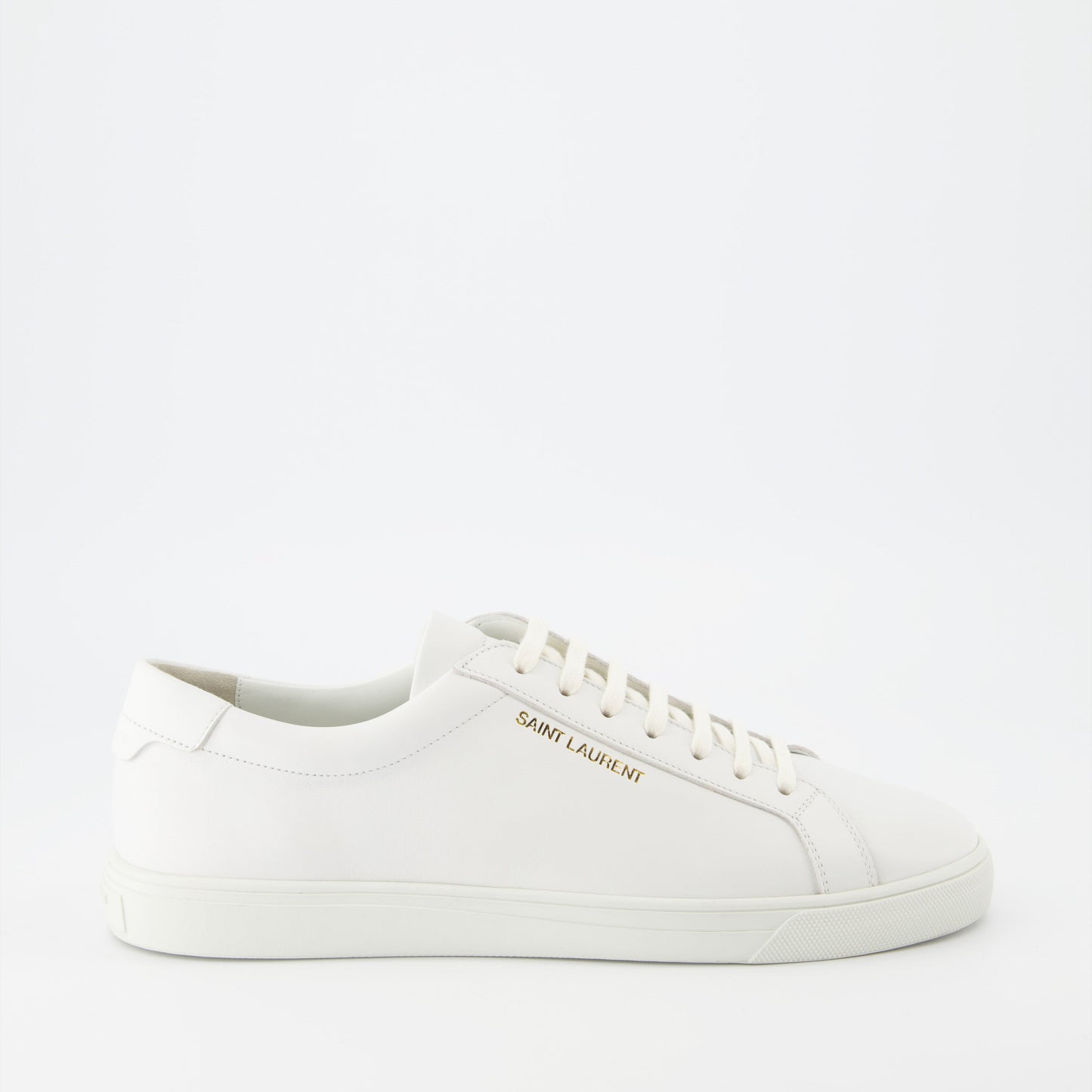 luxury sneakers, white leather sneakers, low-top sneakers, Saint Laurent sneakers, designer footwear