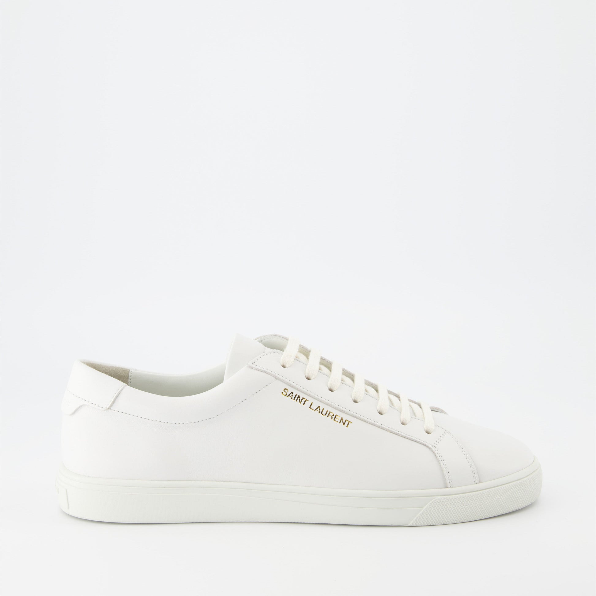 luxury sneakers, white leather sneakers, low-top sneakers, Saint Laurent sneakers, designer footwear