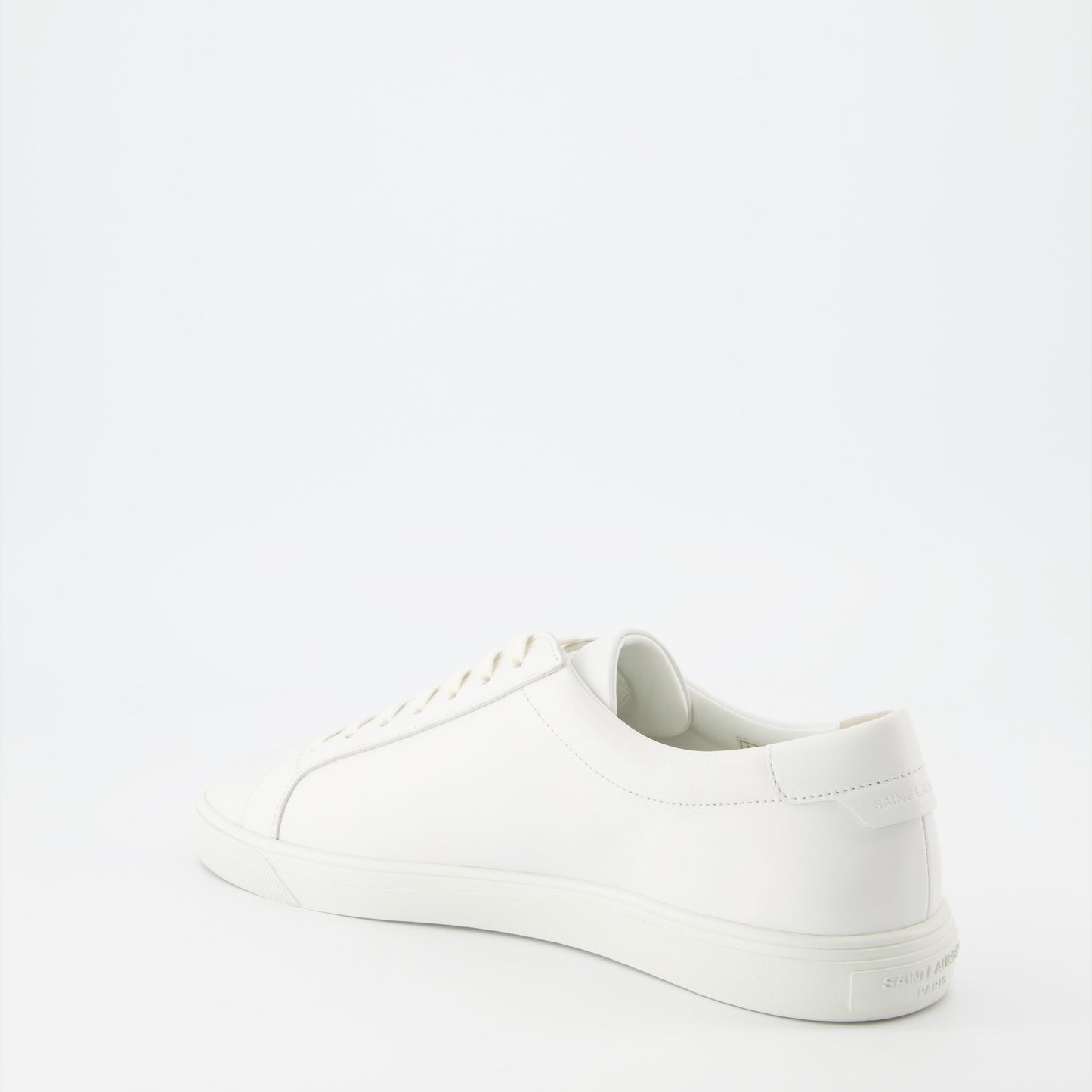 luxury sneakers, white leather sneakers, low-top sneakers, Saint Laurent sneakers, designer footwear