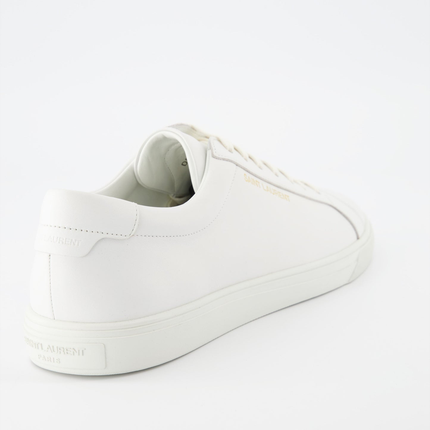 luxury sneakers, white leather sneakers, low-top sneakers, Saint Laurent sneakers, designer footwear