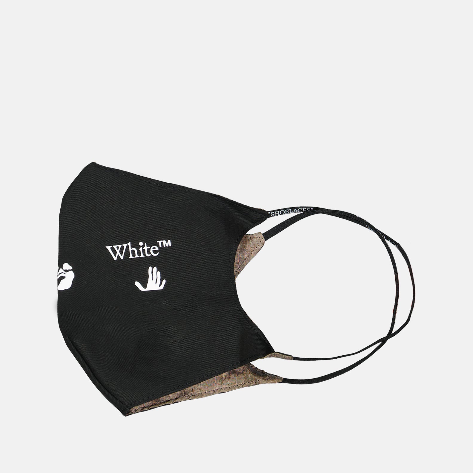 Off-White mask, black mask, designer mask, luxury mask, OW logo mask