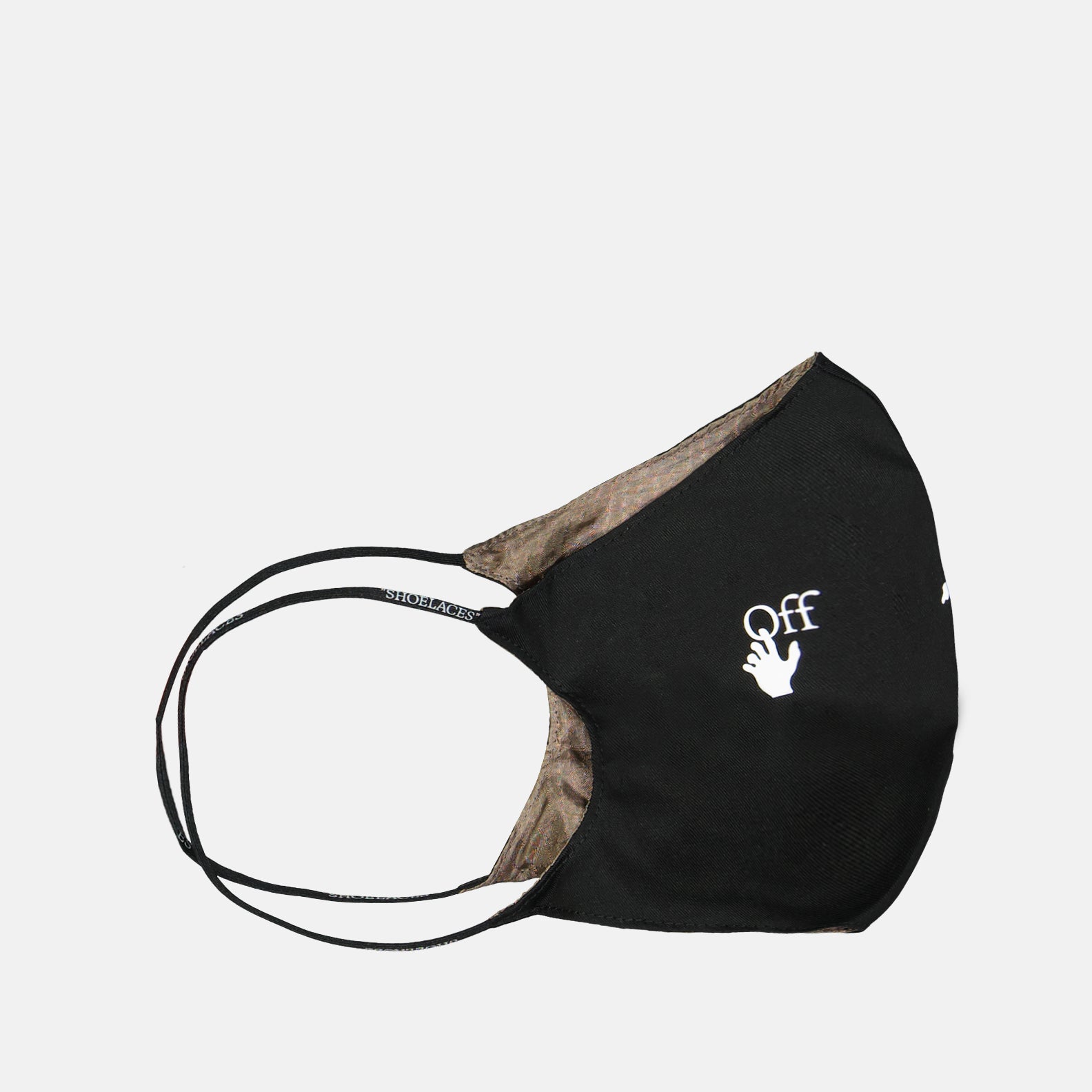 Off-White mask, black mask, designer mask, luxury mask, OW logo mask