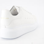Alexander McQueen sneakers, oversized leather sneakers, white leather sneakers, luxury men's footwear, fashion sneakers