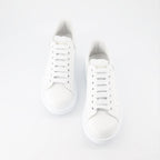 Alexander McQueen sneakers, oversized leather sneakers, white leather sneakers, luxury men's footwear, fashion sneakers