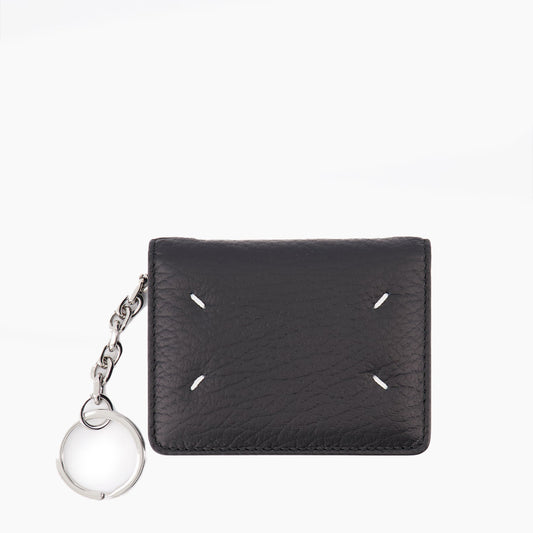 leather wallet, Maison Margiela, black wallet, Four Stitches, luxury accessories