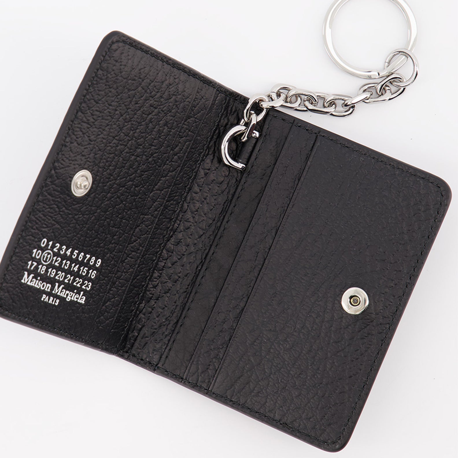 leather wallet, Maison Margiela, black wallet, Four Stitches, luxury accessories