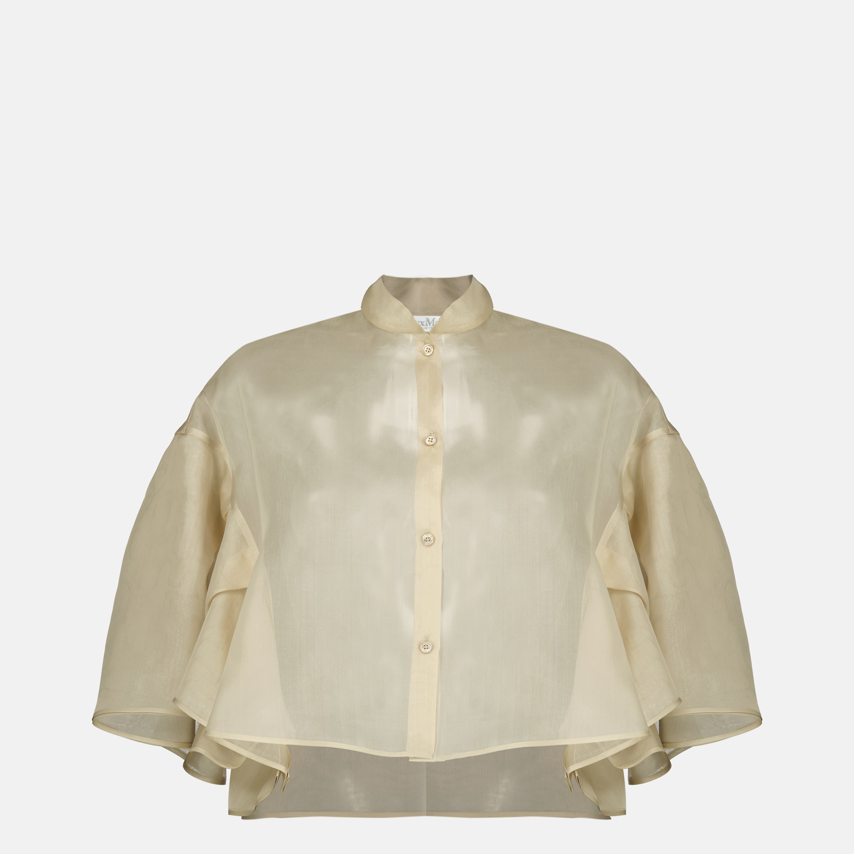 Beige Silk Organza Shirt