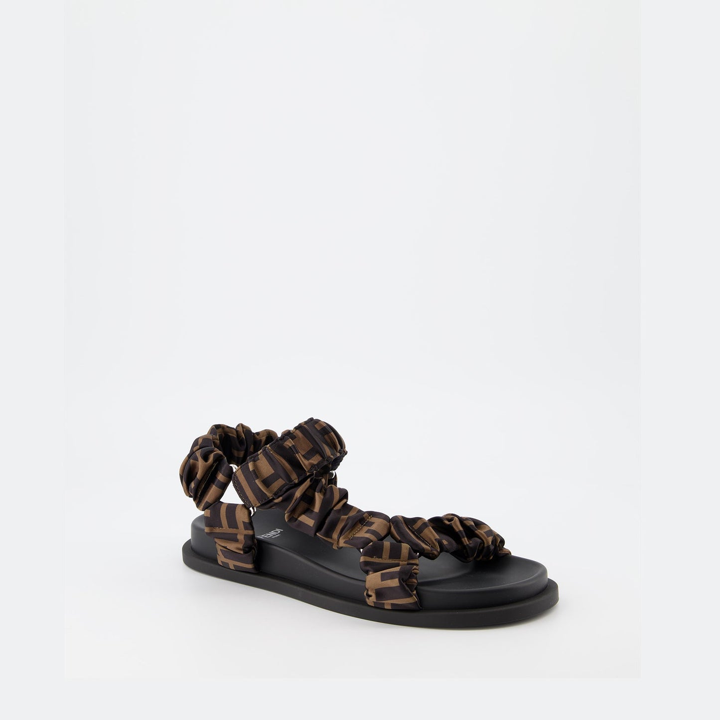 luxury satin sandals, elegant sandals, designer footwear, Fendi sandals, high-end fashion