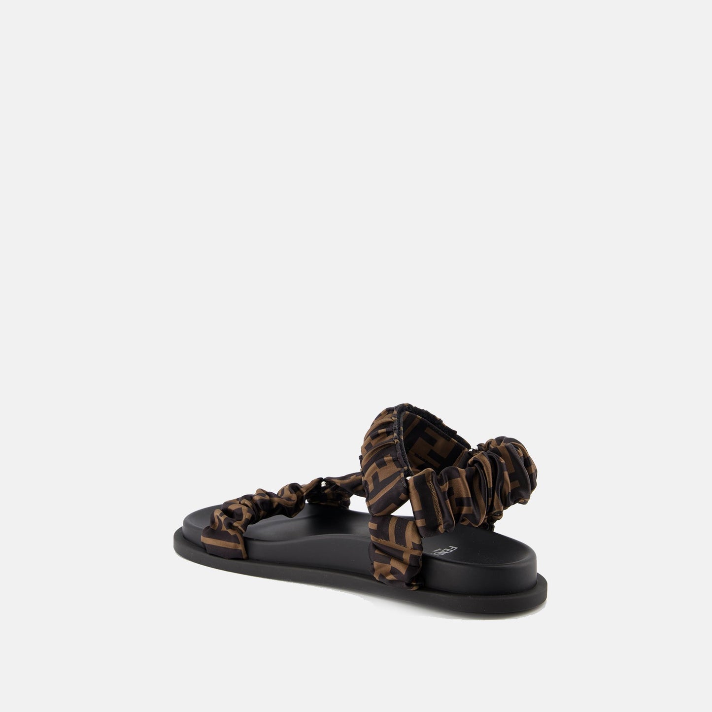 luxury satin sandals, elegant sandals, designer footwear, Fendi sandals, high-end fashion