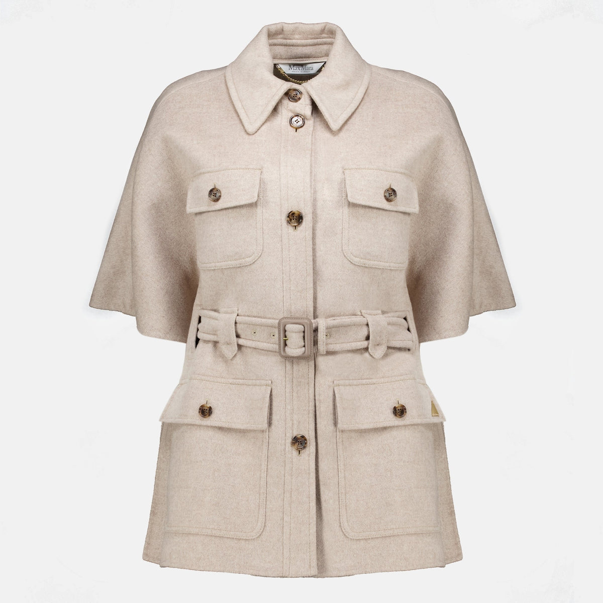 Kaschmirjacke mit Gürtel