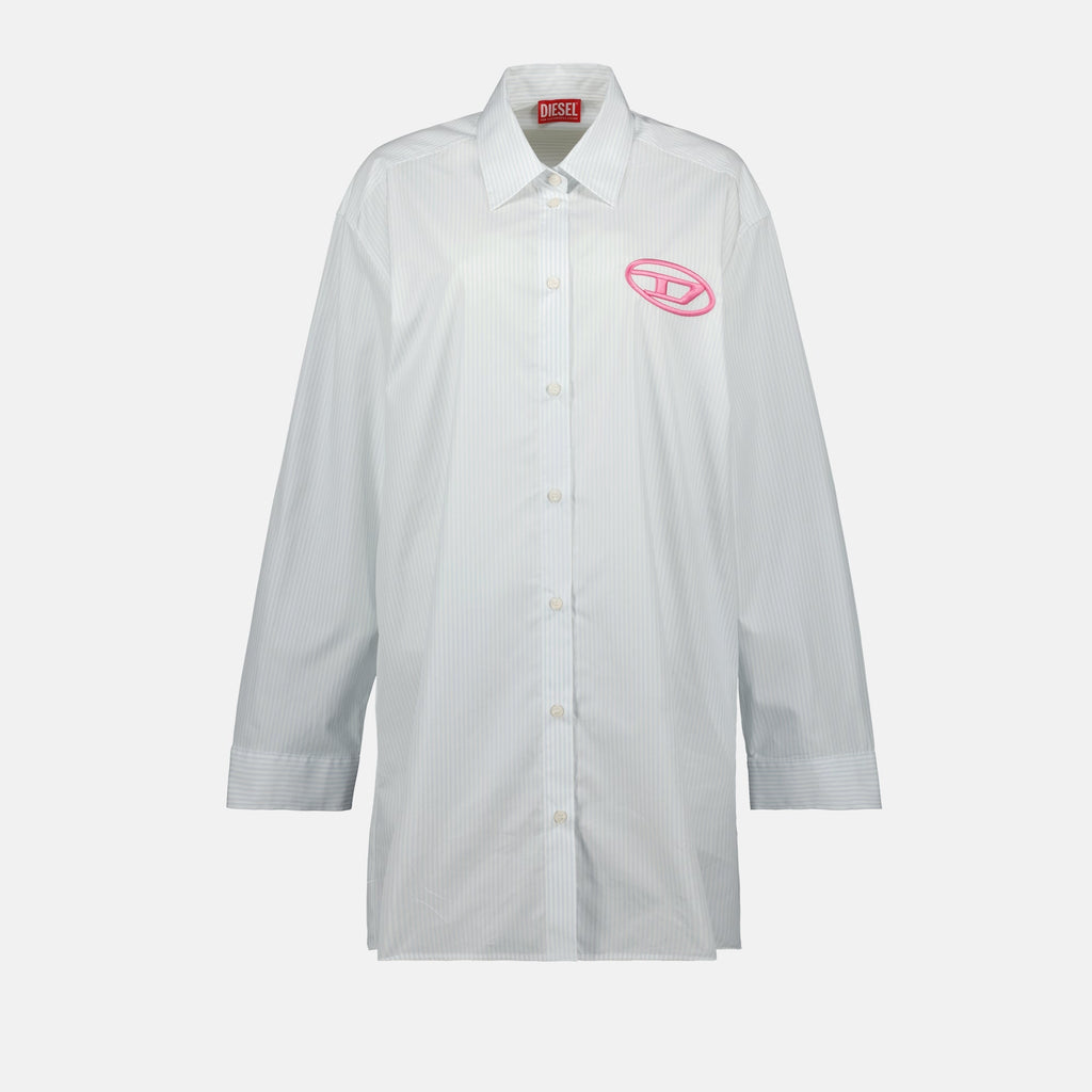 Robe Chemise Rayée Blanche