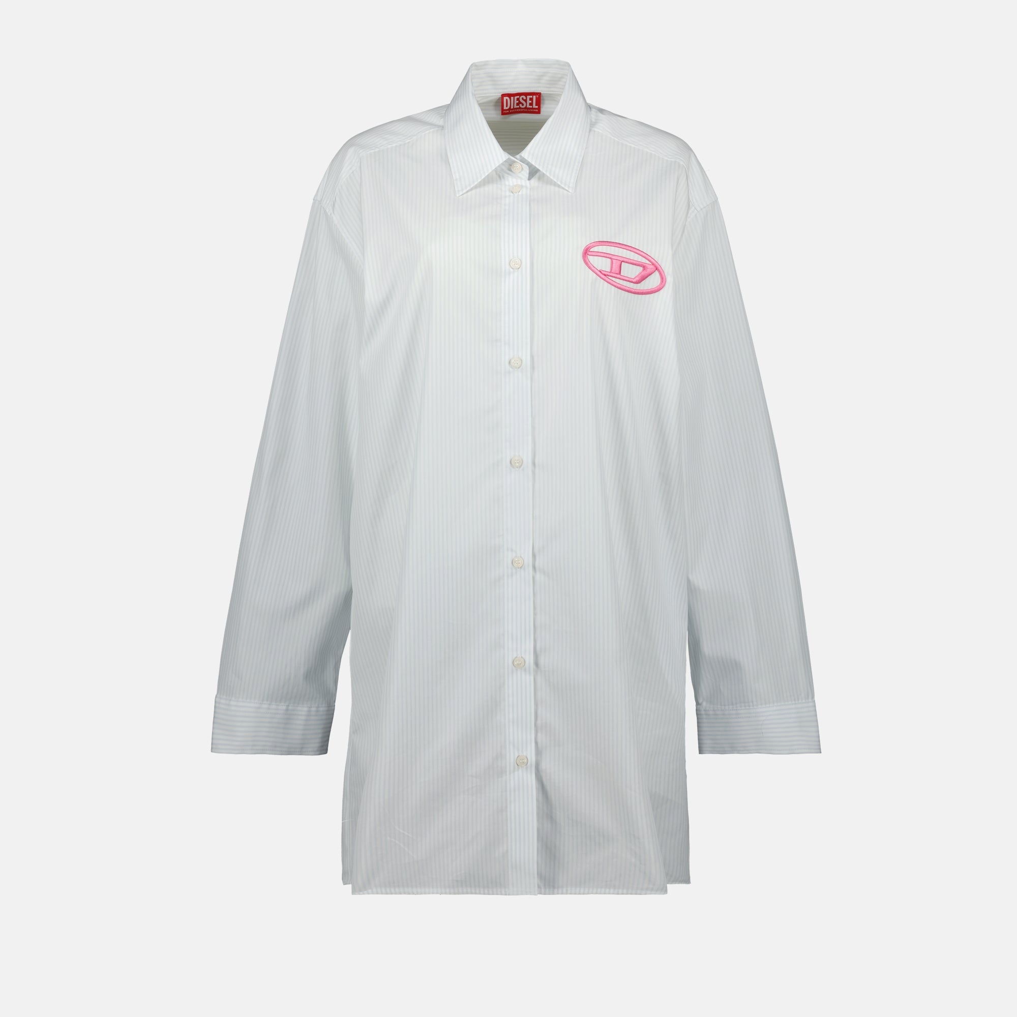 Robe Chemise Rayée Blanche