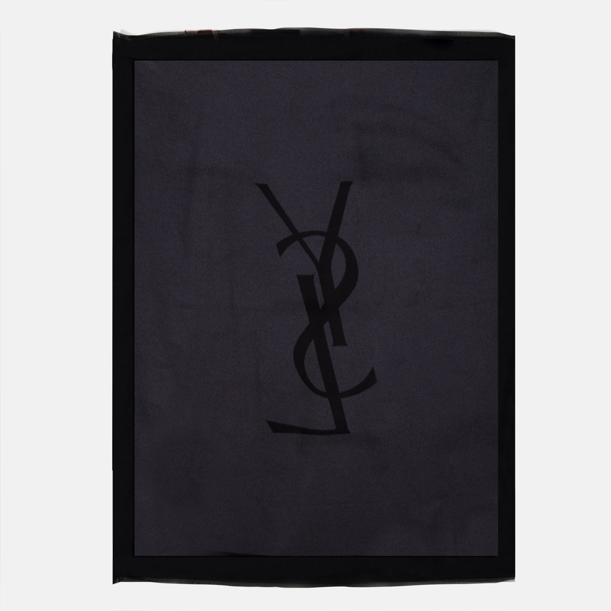 생로랑 남성용 카산드르 체크 실크 스카프 이미지 - 2025 가을-겨울 시즌 - 뒷면 보기