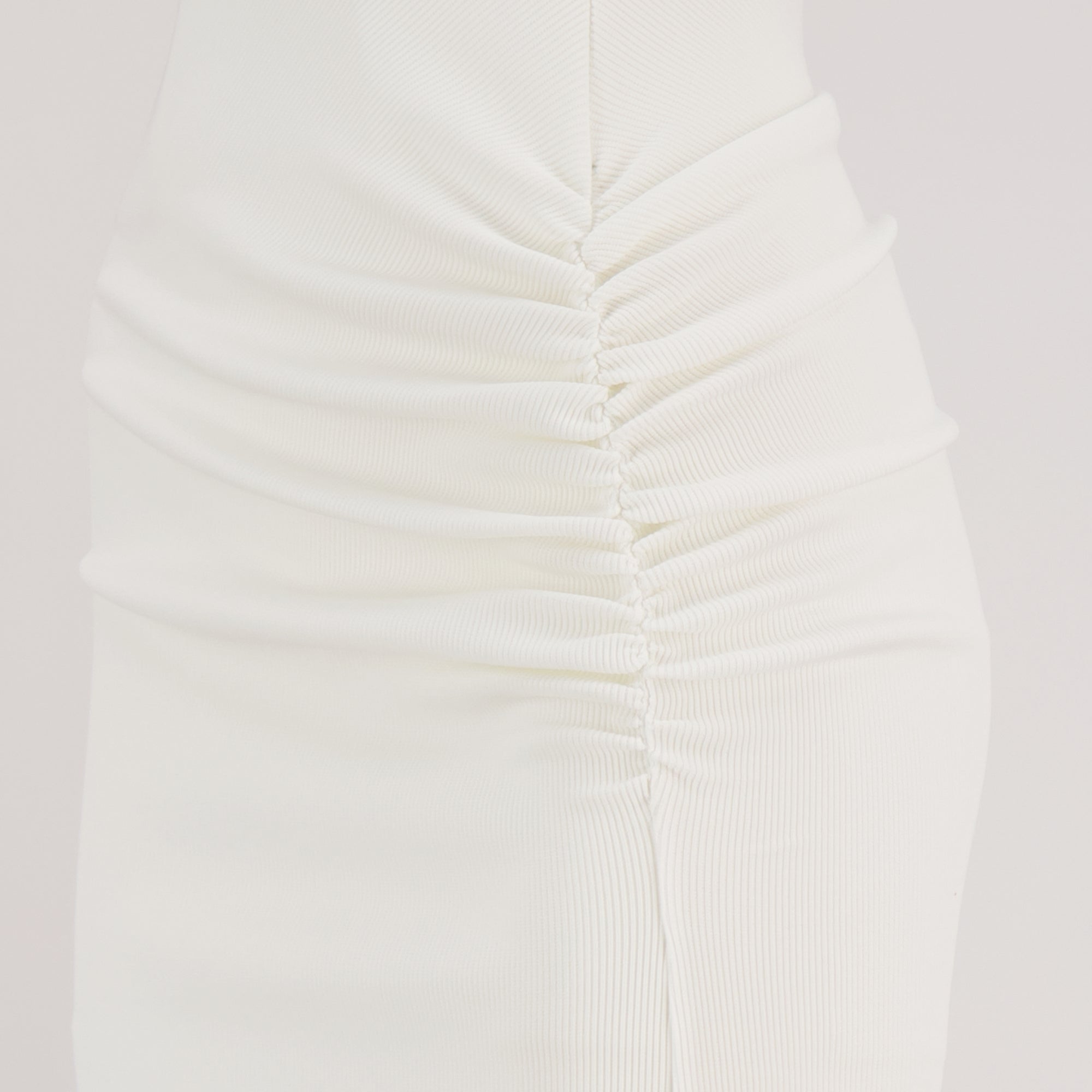 Christopher Esber dress, long white dress, sculpted bodice dress, elegant evening wear, Autumn-Winter collection