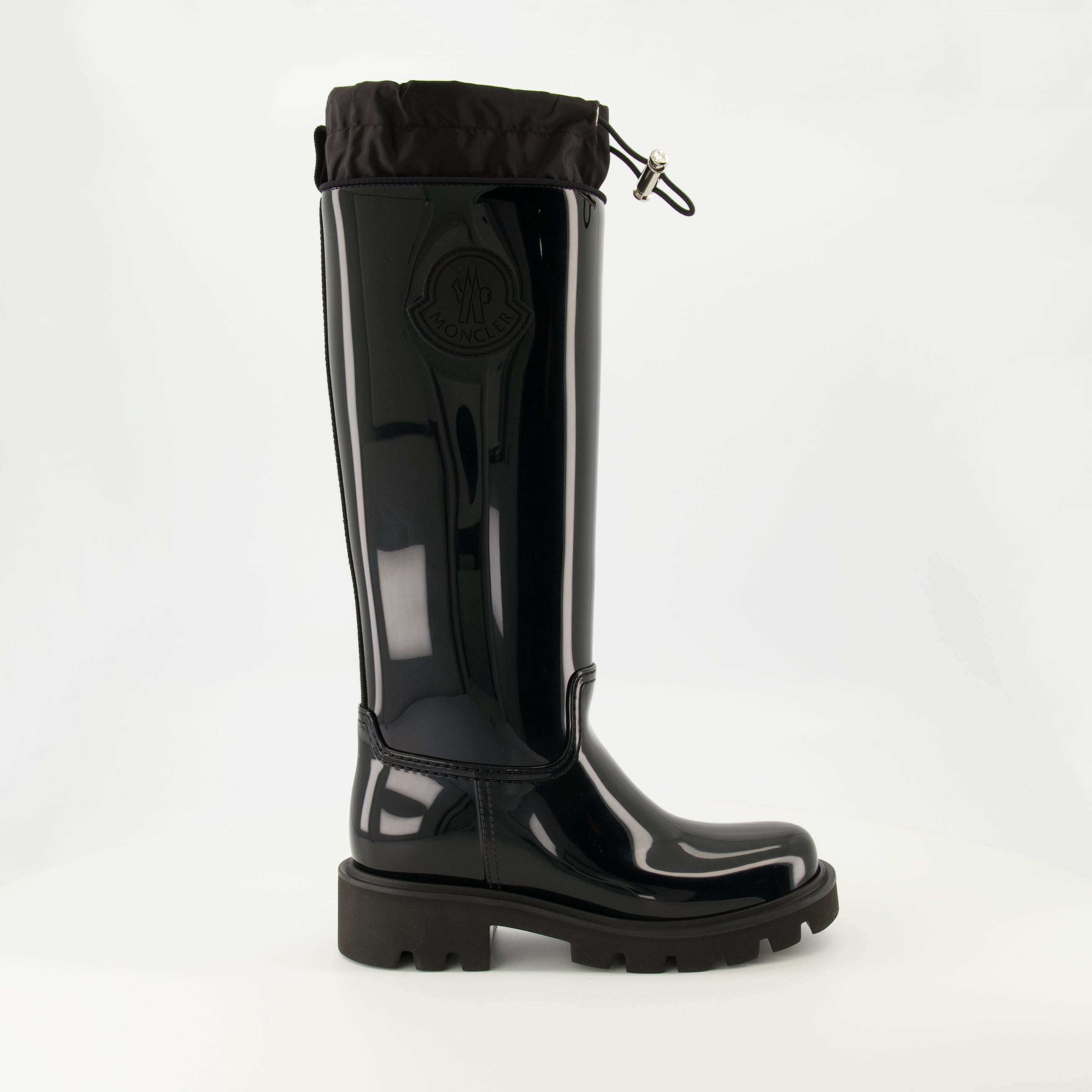 Image of Kickstream Black Rain Boots by Moncler for Women - Season Spring-Summer 2026 - Right Side View
