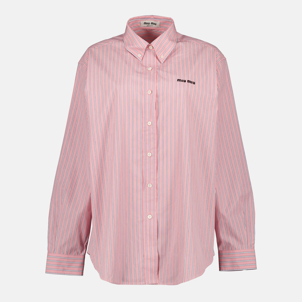 Camisa Popelín Rayada Oversize