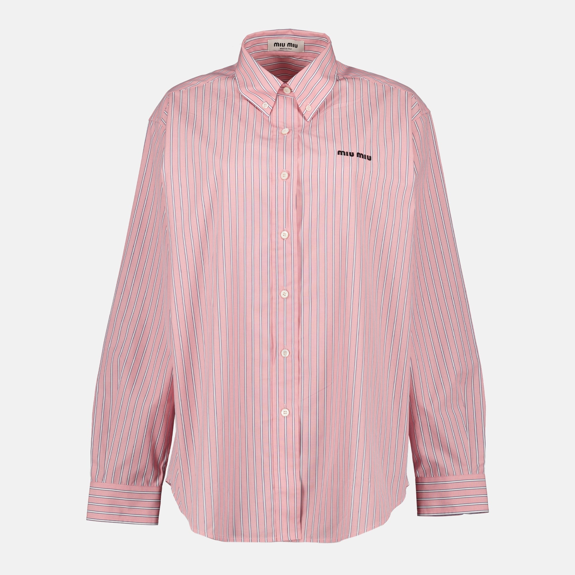 Camisa Popelín Rayada Oversize