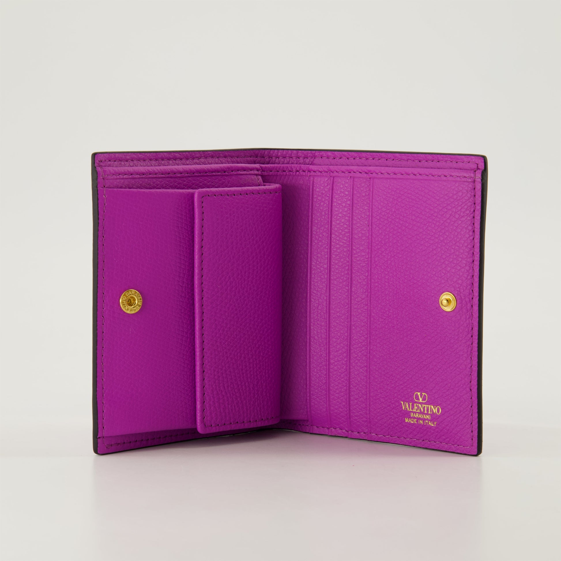 VLogo wallet, leather wallet, violet wallet, designer wallet, Valentino accessory