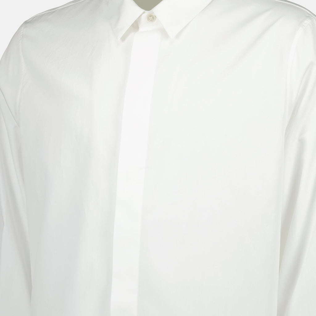 Saint Laurent shirt, Cotton poplin shirt, White shirt, Fashion shirt, Men's shirt