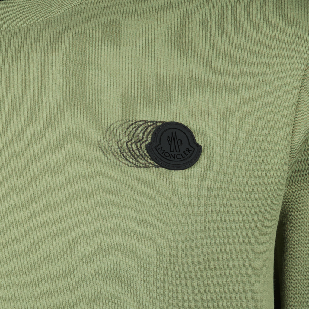 Moncler sweatshirt, khaki sweatshirt, logo sweatshirt, men's fashion sweater, cotton sweatshirt