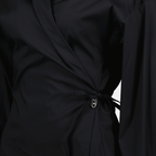 Imagem da camisa preta V-Delphi da Diesel para Mulheres - Temporada Primavera-Verão 2025 - Vista de detalhe do produto 2