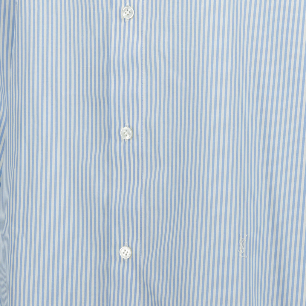 Saint Laurent shirt, striped shirt, cotton poplin, Cassandre collection, Spring-Summer fashion