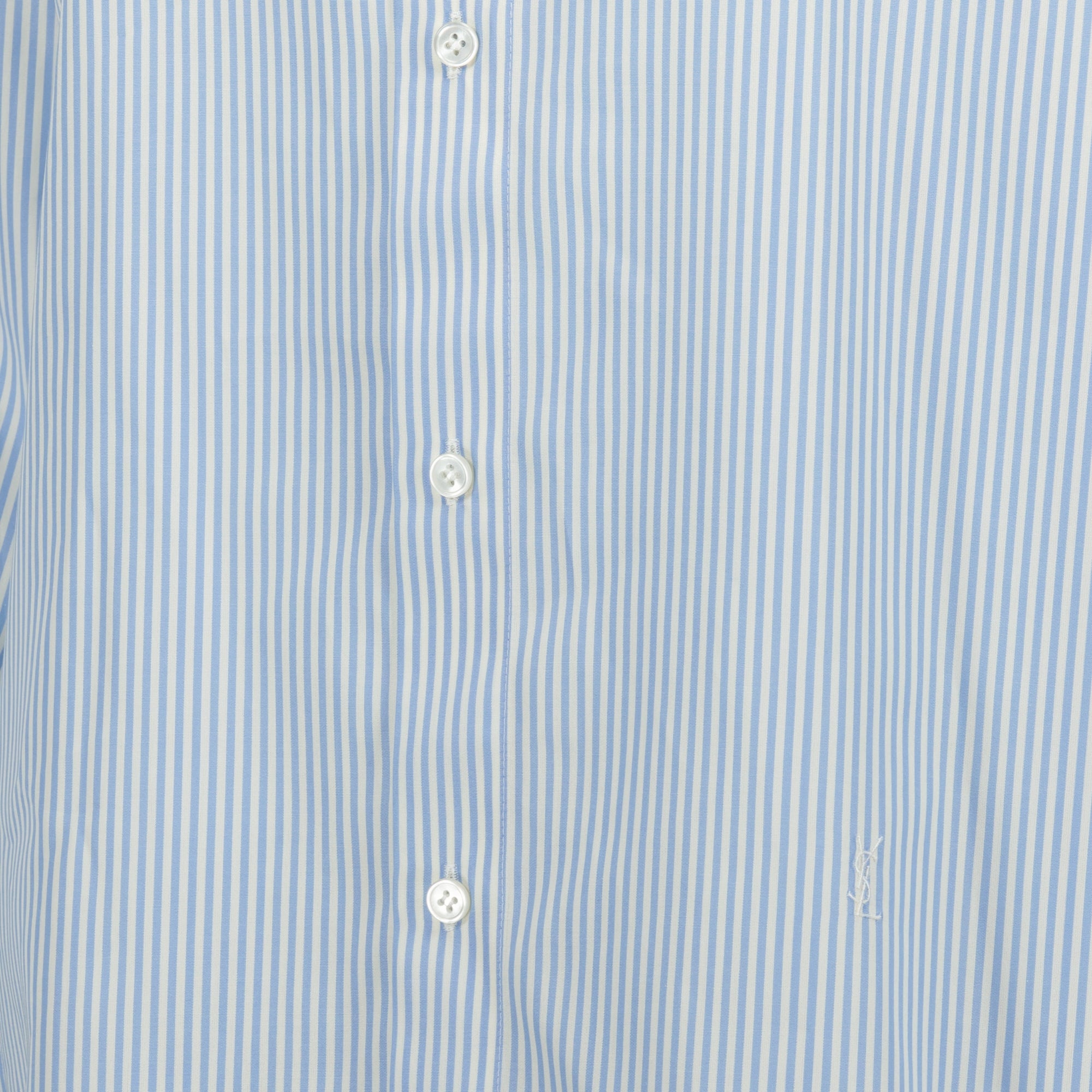 Saint Laurent shirt, striped shirt, cotton poplin, Cassandre collection, Spring-Summer fashion