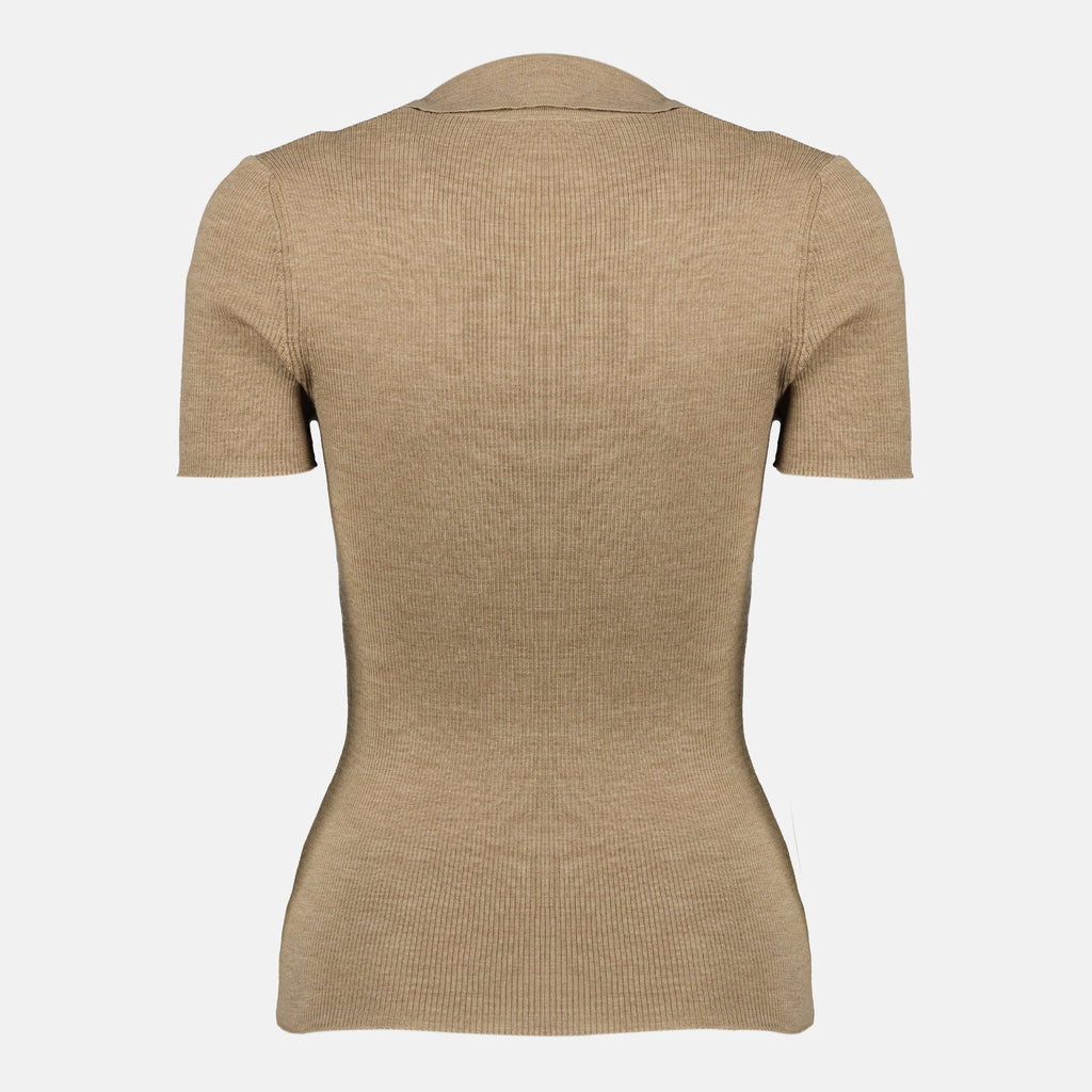 マックスマーラの女性用ブラウンウールトップの画像 - 2026年春夏シーズン - 後面ビュー