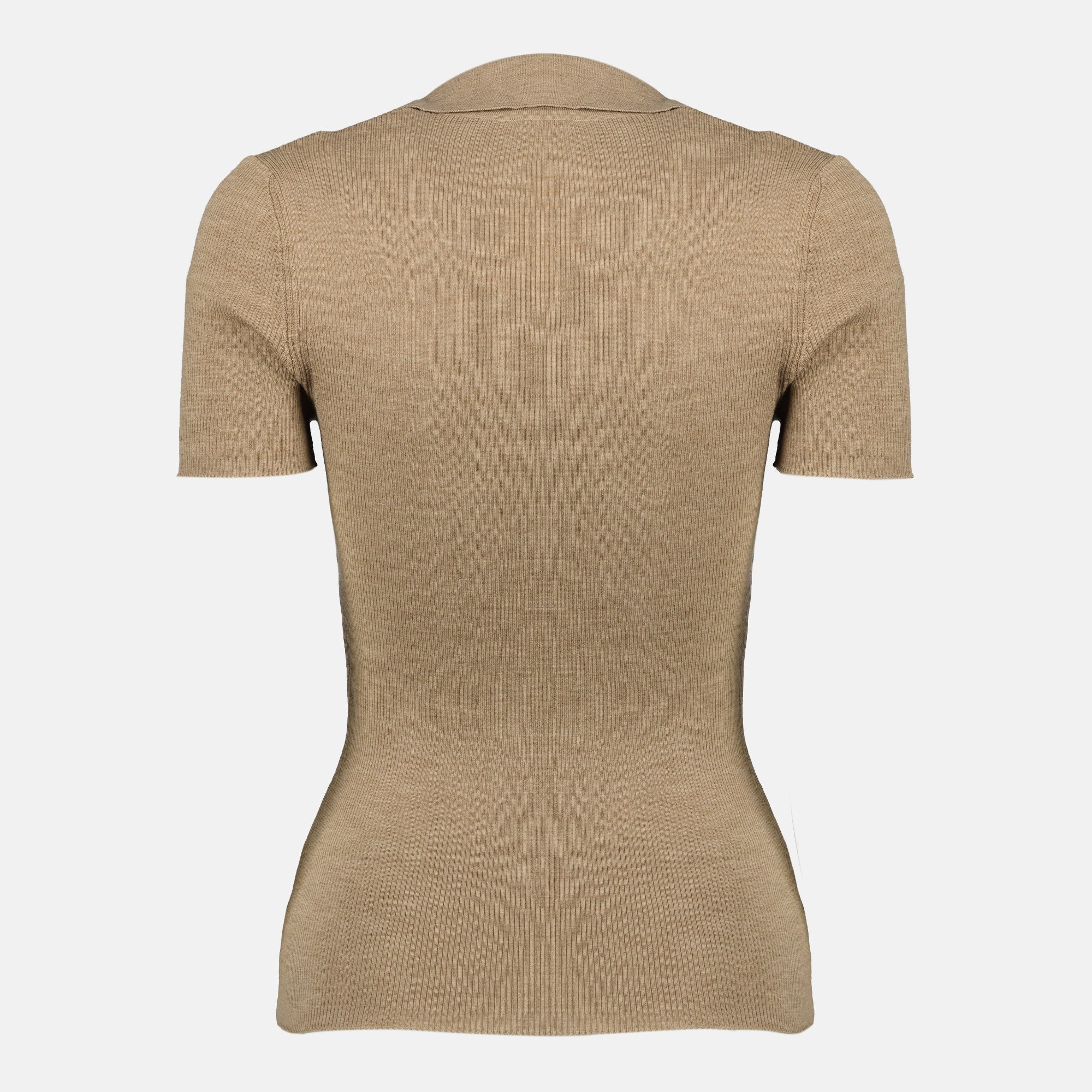 マックスマーラの女性用ブラウンウールトップの画像 - 2026年春夏シーズン - 後面ビュー