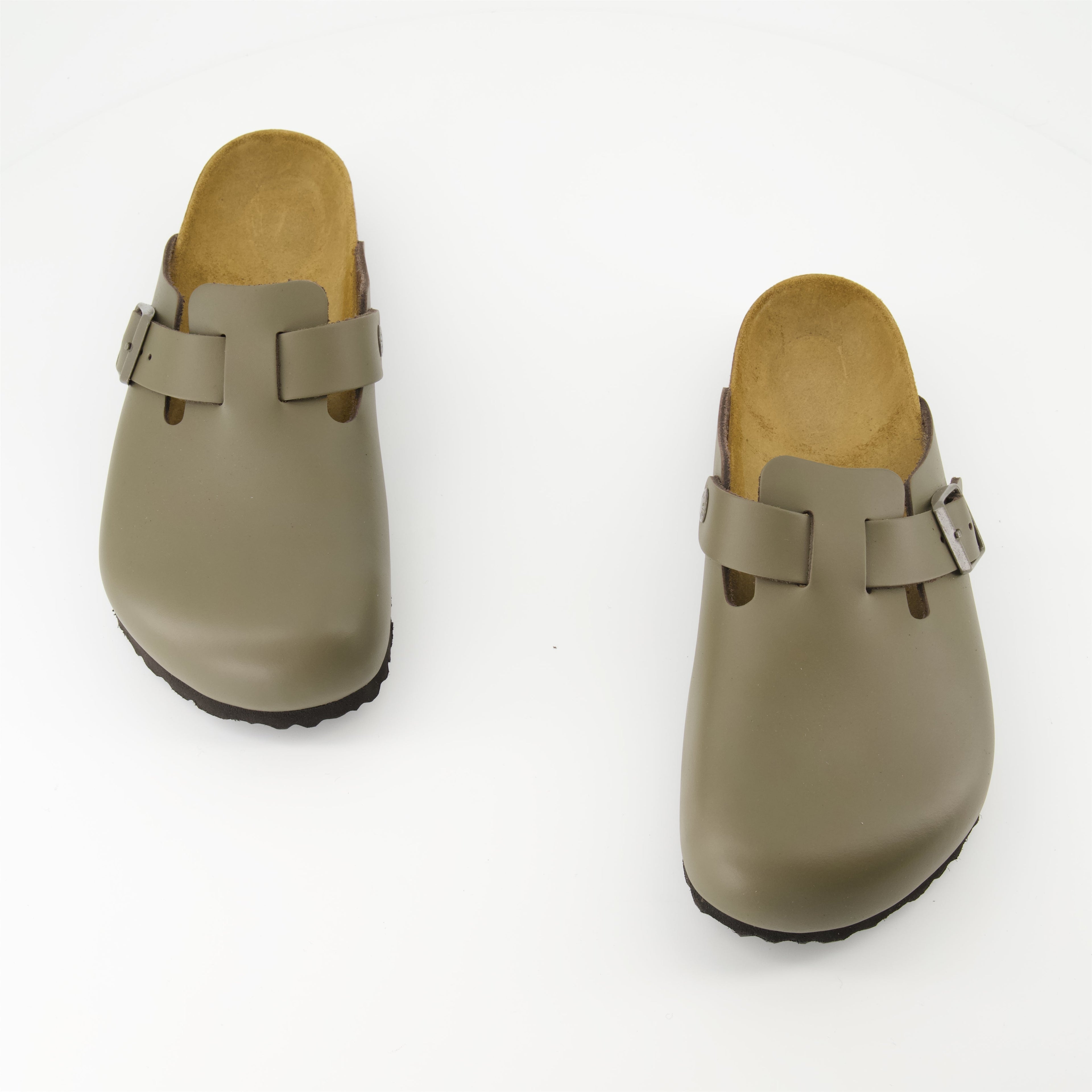 Birkenstock mules, Boston Cacti, leather footwear, comfortable sandals, adjustable mules