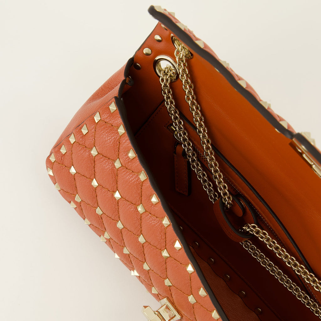 Rockstud Spike 가죽 숄더백