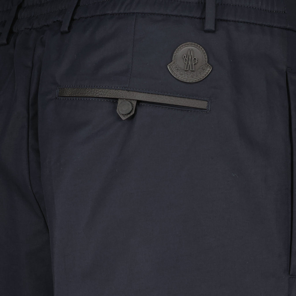 Pantalons en coton bleu marine