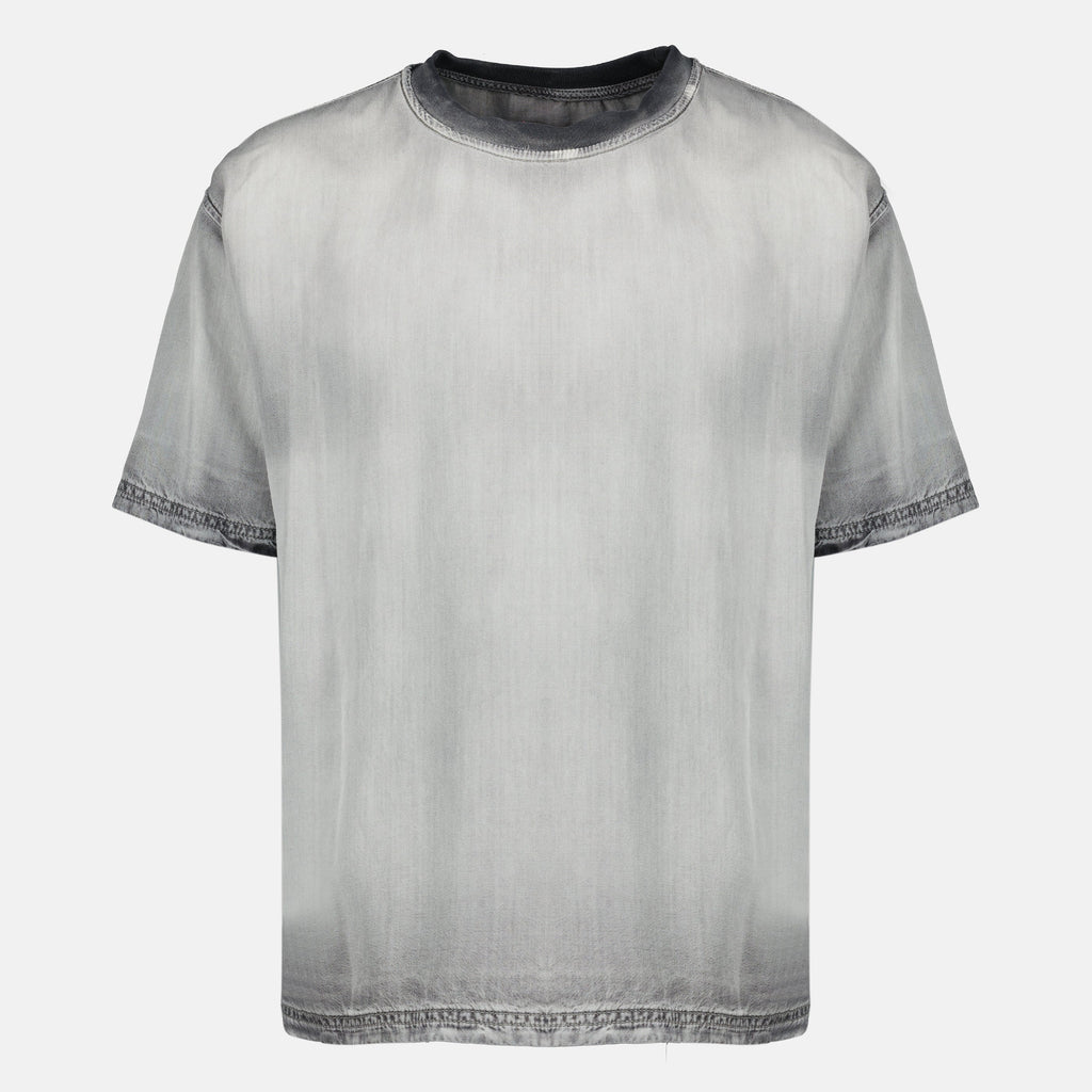 Image of t-shirt d-box gris effet délavé by Diesel for Men - Season Spring-Summer 2026 - Front View