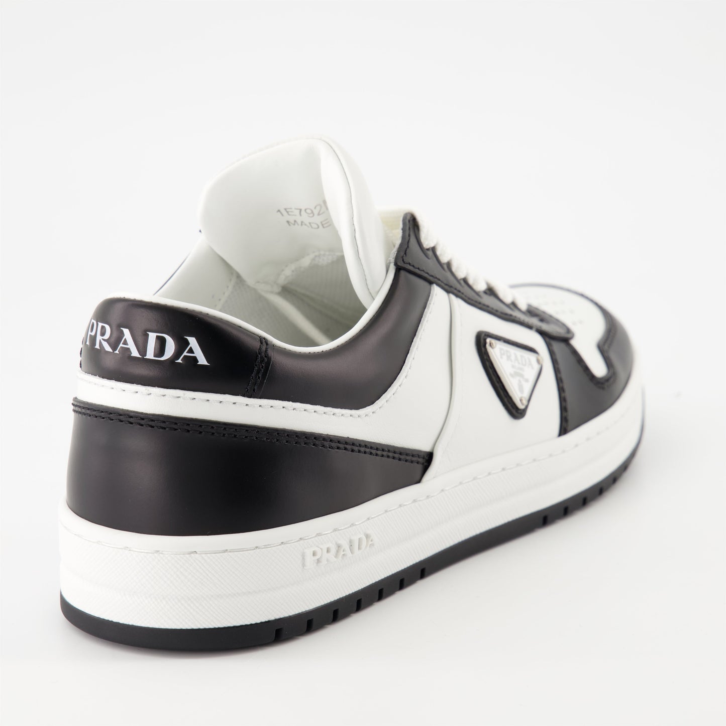 Prada sneakers, luxury footwear, black and white leather sneakers, Autumn-Winter 2024, high-end sneakers