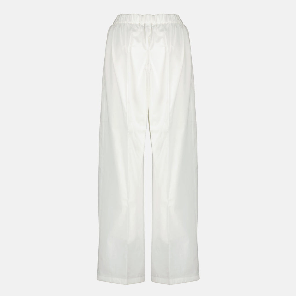 Image of White Cotton Pants by Patou for Women - Season Spring-Summer 2026 - Back View