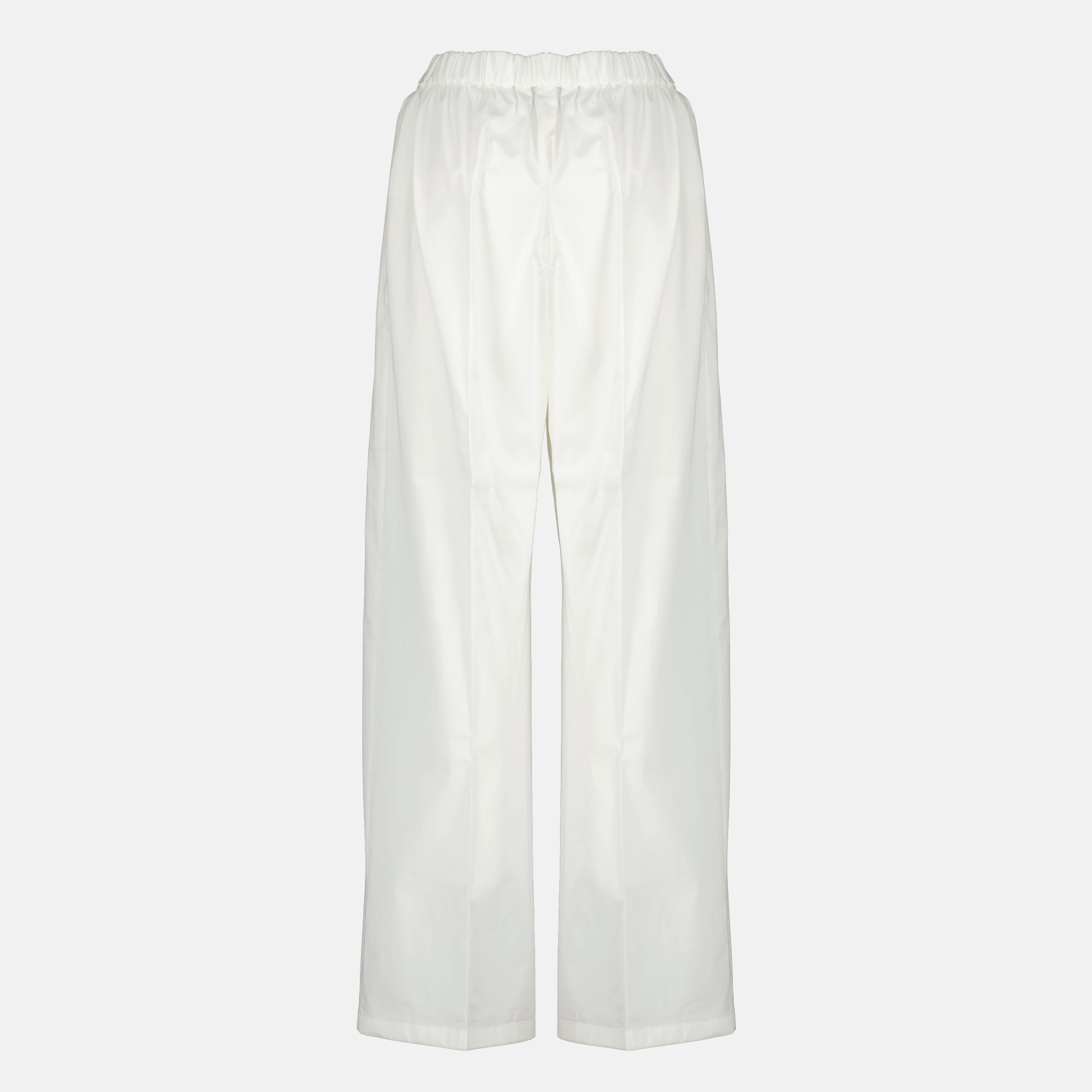 Image of White Cotton Pants by Patou for Women - Season Spring-Summer 2026 - Back View