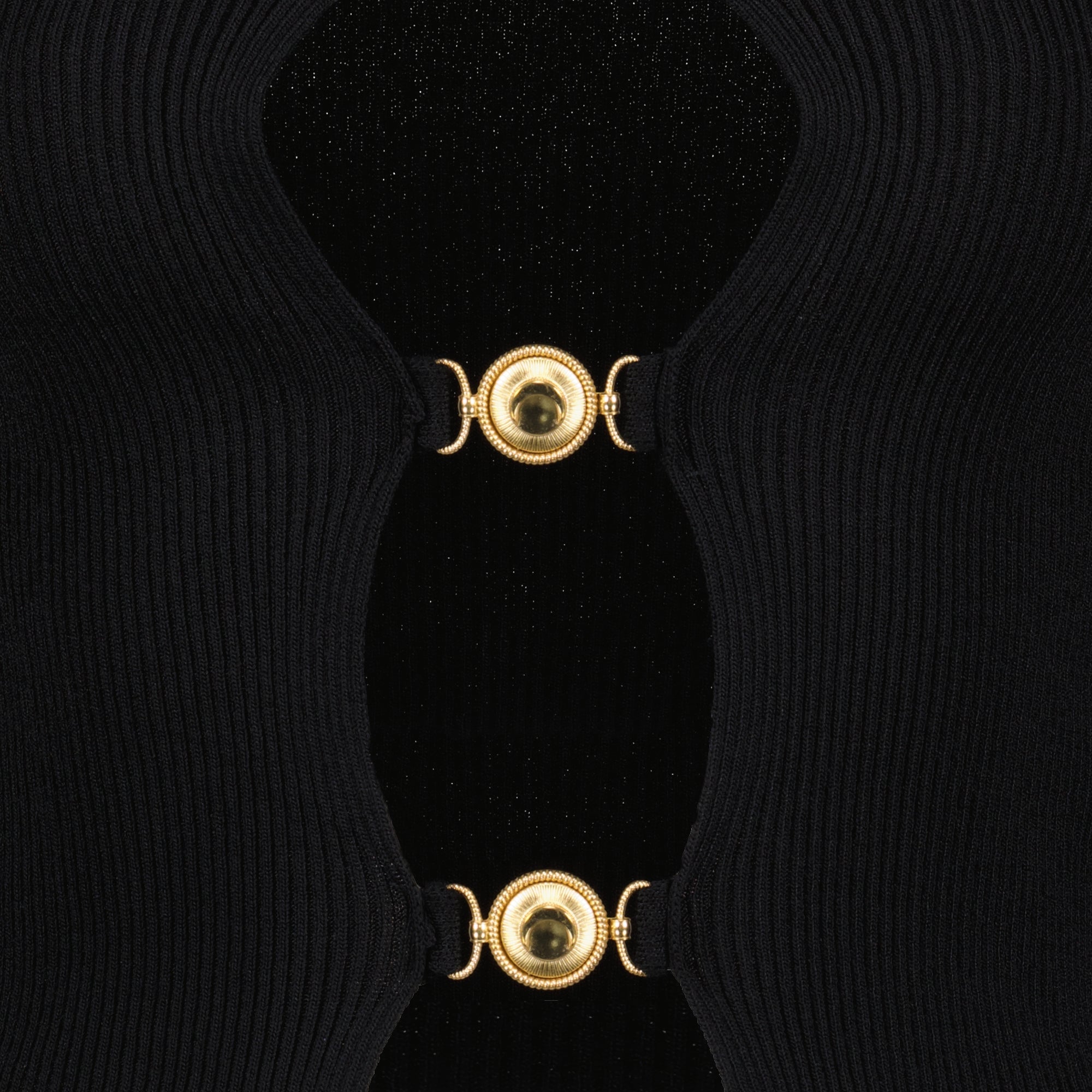 Cardigan Nero Cut-Out