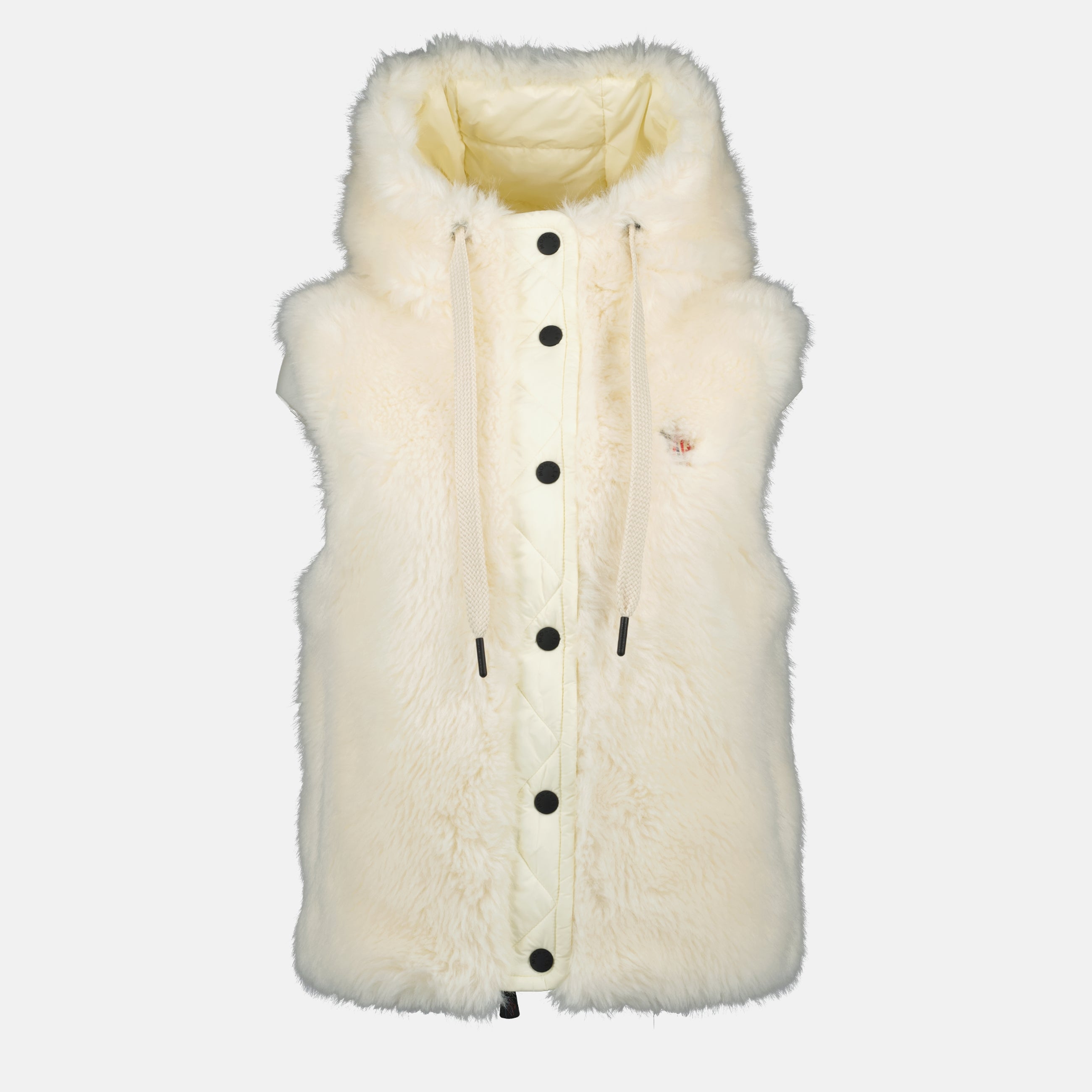 Moncler Grenoble, Arve teddy vest, sleeveless outerwear, waterproof vest, luxury outerwear
