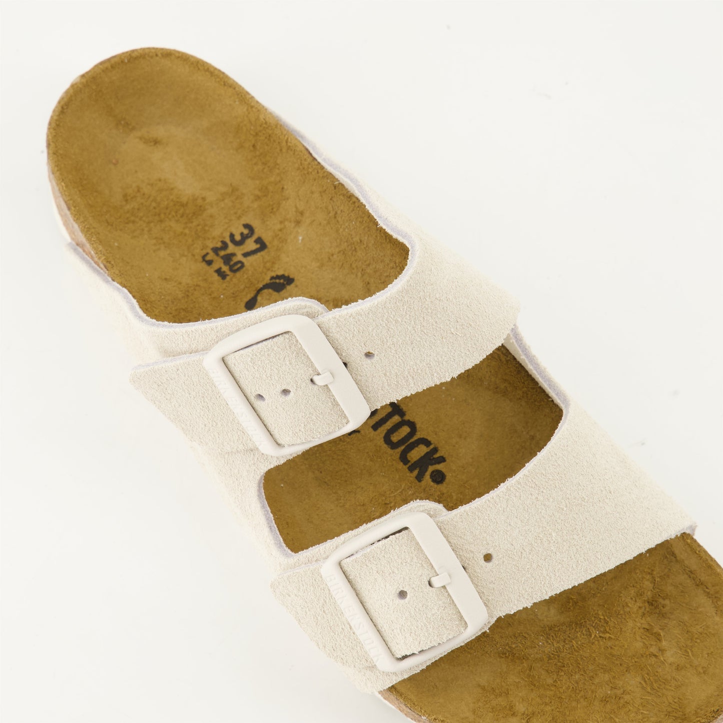 Arizona slides, suede footwear, beige slides, molded sole, autumn collection