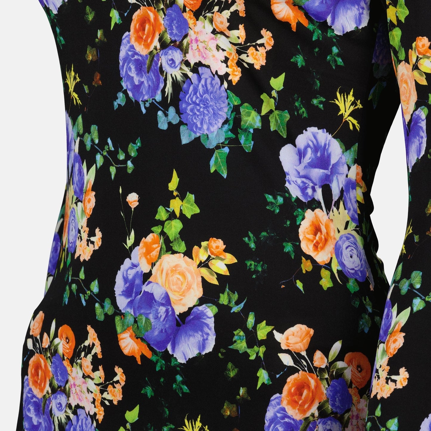 floral print top, slim-fit top, elegant top, viscose top, autumn collection