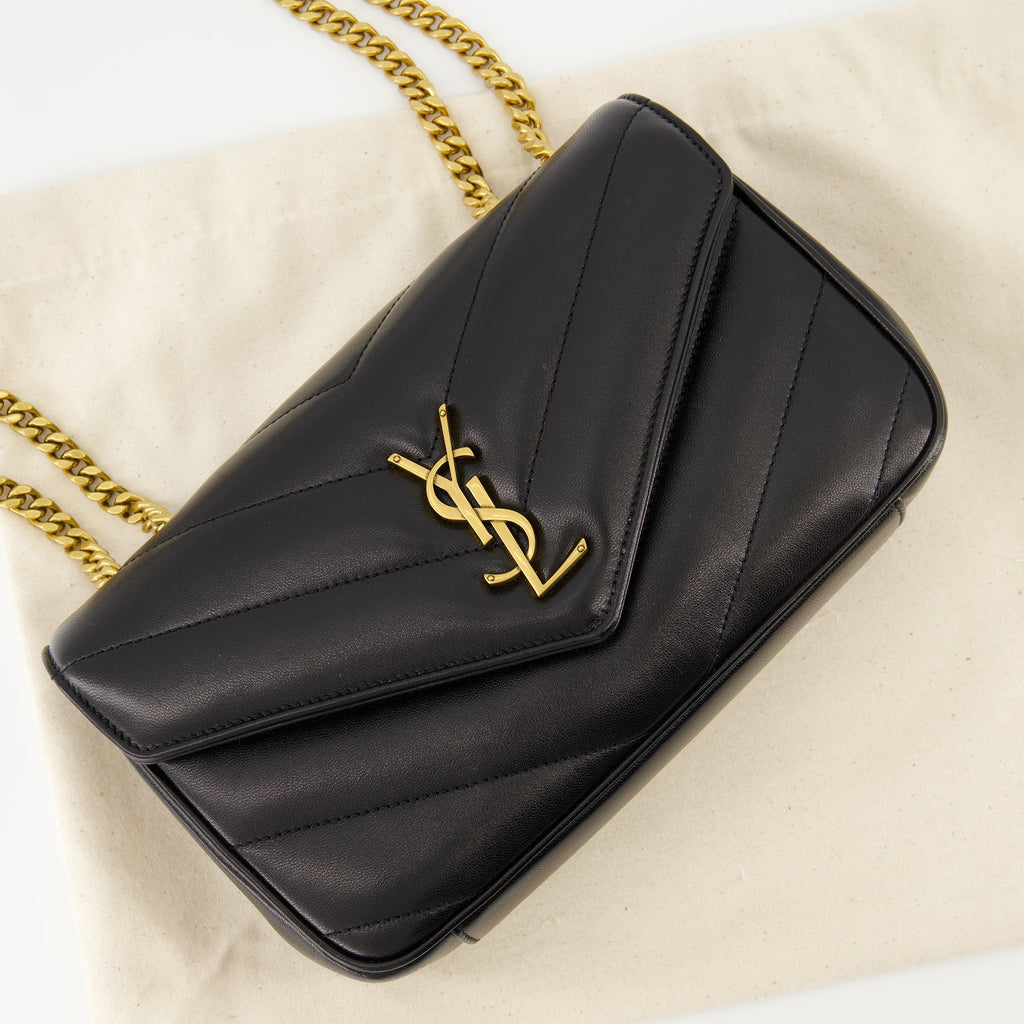 Image of Loulou Small Bag Black by Saint Laurent for Women - Season Spring-Summer 2025 - Detail View 1