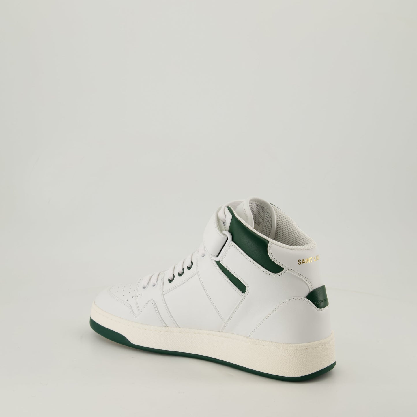 high-top sneakers, leather sneakers, white green sneakers, Lax sneakers, sneakers 2024