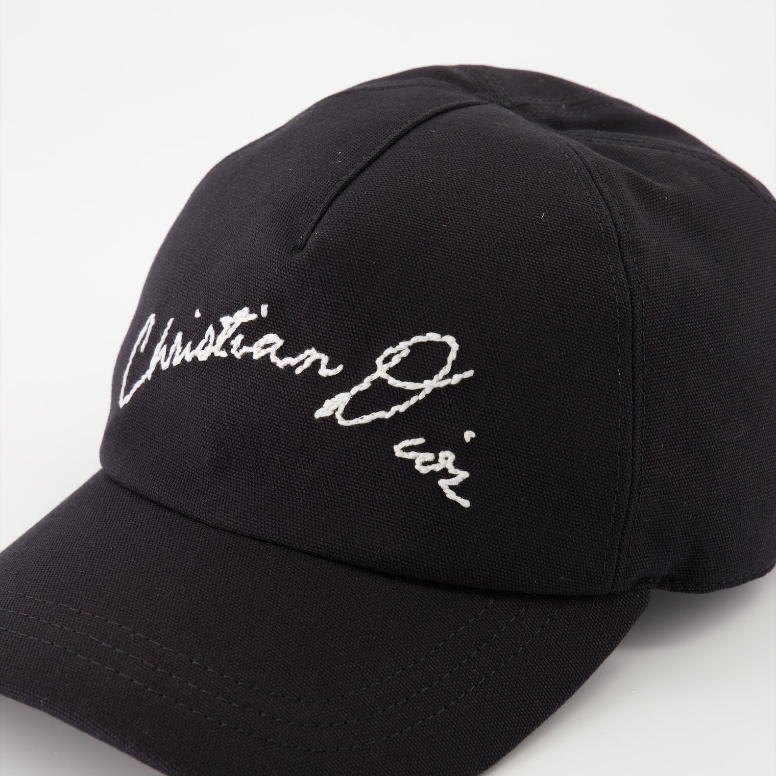 Christian Dior cap, luxury accessory, black cotton cap, Dior Manuscript Cap, Autumn-Winter 2024 fashion