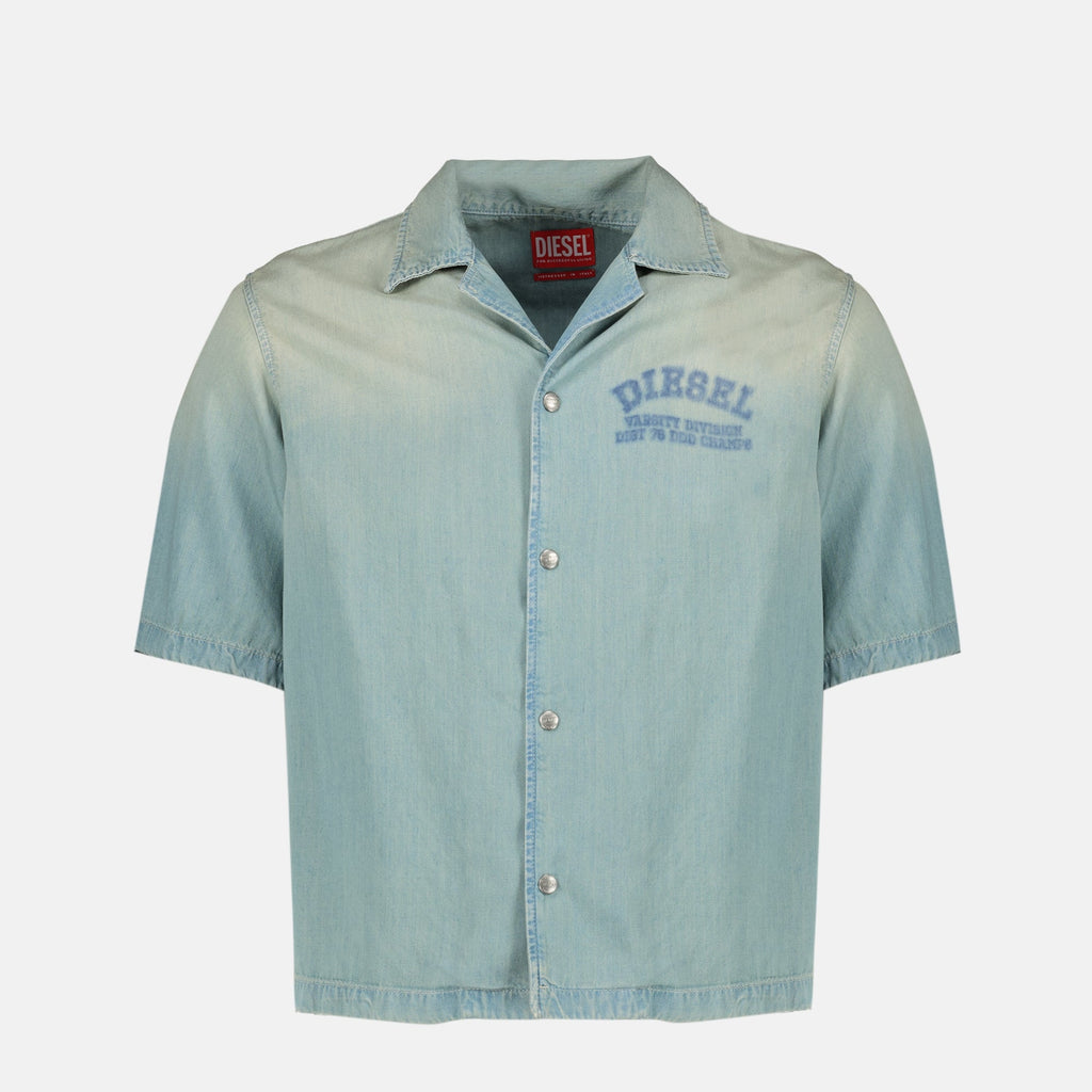 Immagine della camicia effetto denim D-Banni di Diesel per uomo - Stagione Primavera-Estate 2026 - Vista frontale