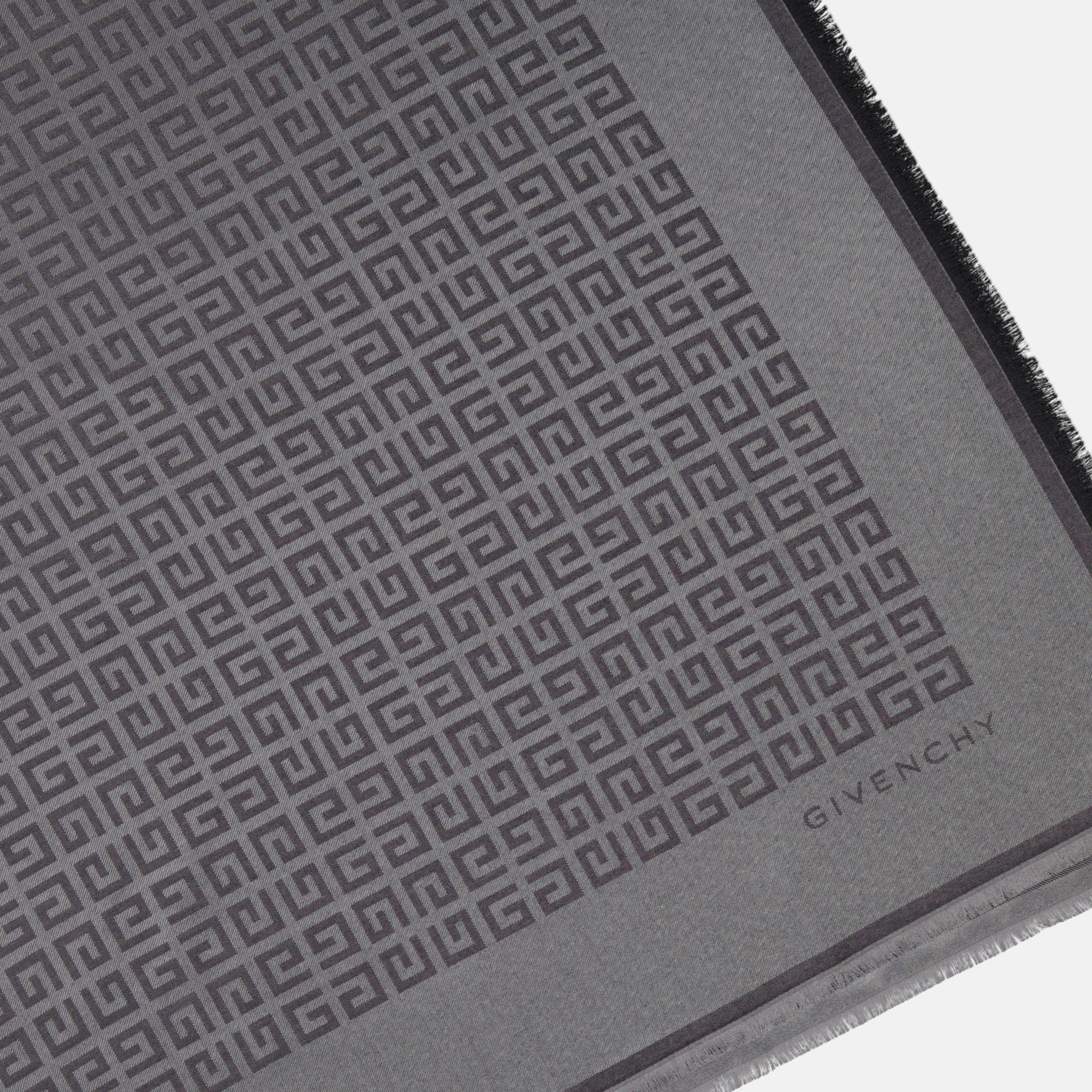 Givenchy shawl, silk and wool shawl, luxury accessories, 4G print, designer shawl